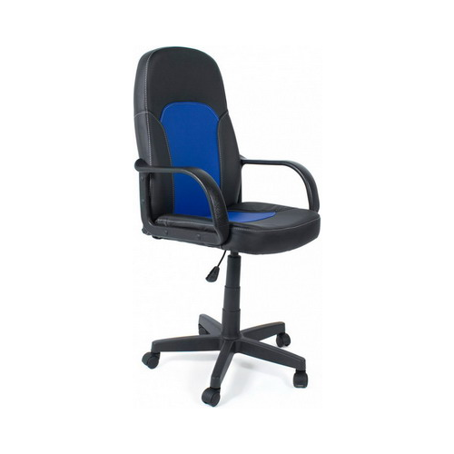 Кресло Tetchair PARMA (кож/зам черный синий PU C-36-6/PU C 36-39)