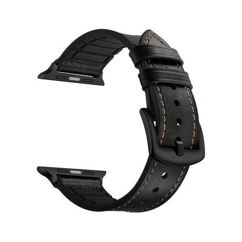 Ремешок для часов Lyambda кожа/силикон для Apple Watch 38/40 mm ANTARES LWA-10-40-BK Black