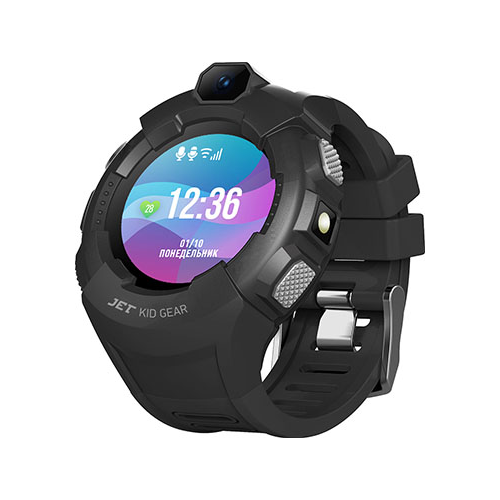 Детские часы с GPS поиском JET KID GEAR черный серый