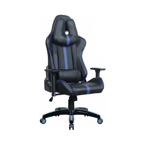 Кресло Brabix ''GT Carbon GM-120'' две подушки экокожа черное/синее 531930