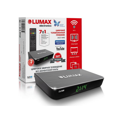 Цифровой телевизионный ресивер Lumax DV 2114 HD черный