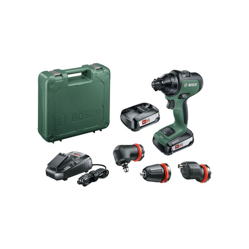 Аккумуляторная дрель-шуруповерт Bosch AdvancedDrill 18 (2 акк) SET (с угловой и эксцентриковой насадкой) 06039B5003