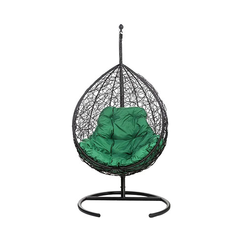 Кресло подвесное Bigarden ''Tropica'' черное со стойкой зеленая подушка TropicaBlackG 2229690689953