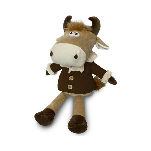Мягкая игрушка Maxi Toys Бычок Баян в Коричневой Дубленке 20см MT-MRT022020-20