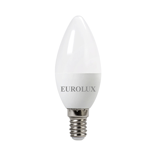 Лампа светодиодная Eurolux LL-E-C37-7W-230-2 7K-E14 (свеча 7Вт тепл. Е14) белый