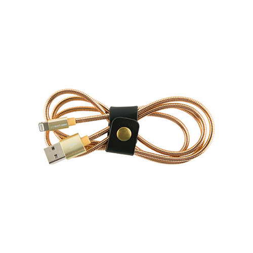 Кабель Red Line S7 USB-8-pin для Apple металлическая обмотка золотой