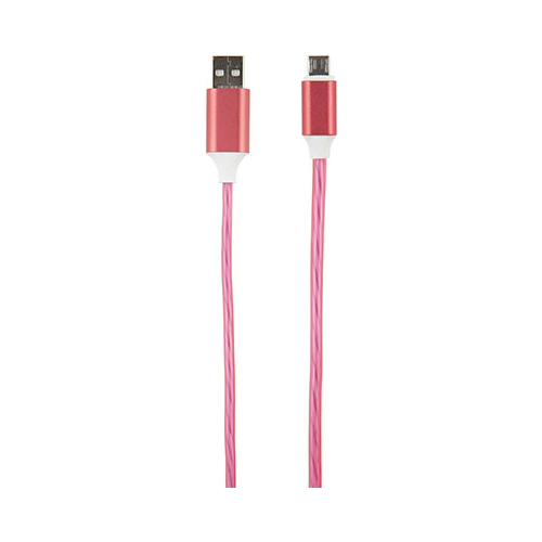 Кабель Red Line LED USB-micro USB розовый