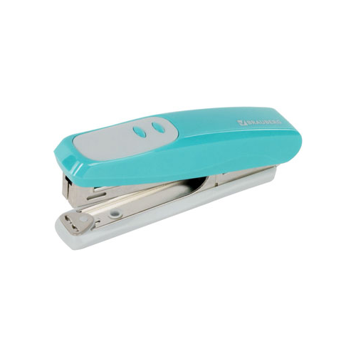 Brauberg №10 ''Germanium'' до 12 листов с антиСтеплер BRAUBERGом бирюзовый 226565