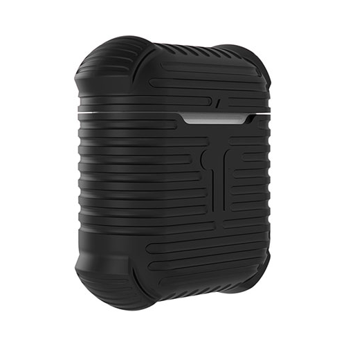 Чехол для наушников Eva AirPods 1/2 с карабином - Чёрный (CBAP15B)