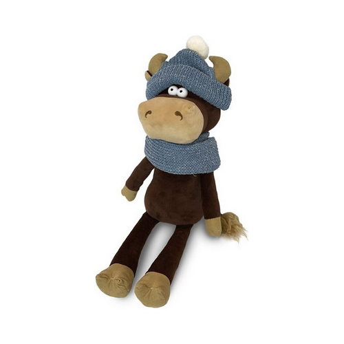 Мягкая игрушка Maxi Toys Бычок Василий в Шарфе и Шапке 28см MT-MRT022005-28