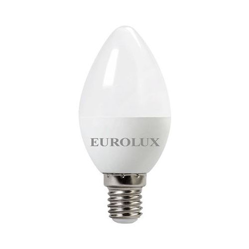Лампа светодиодная Eurolux LL-E-C37-7W-230-4K-E14 (свеча 7Вт нейтр. Е14) белый