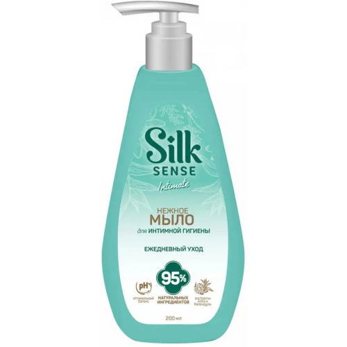 Мыло для интимной гигиены Silk Sense с экстрактами алоэ и календулы, 190мл