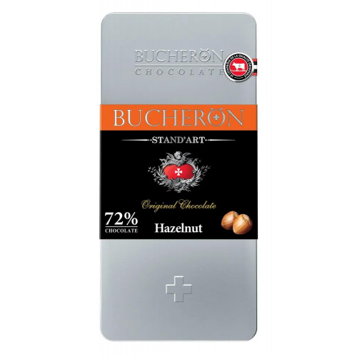Шоколад горький BUCHERON STAND'ART 72% с фундуком, 100гр