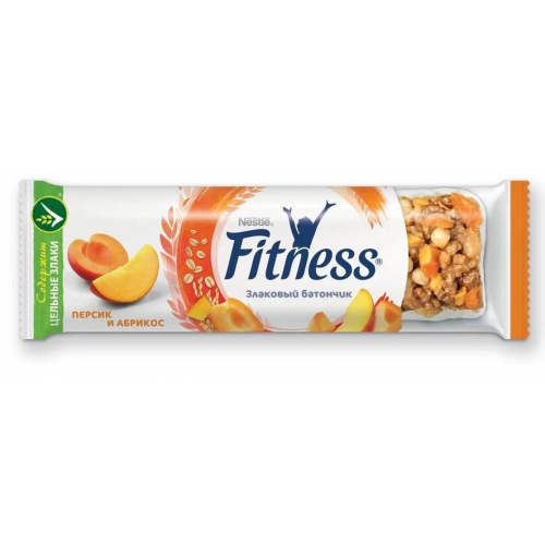Батончик Nestle Fitness, с цельными злаками, персиком и абрикосом, 23,5гр