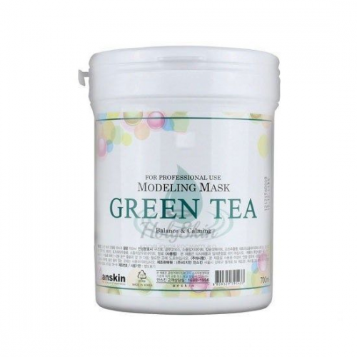 альгинатная маска с зелёным чаем Anskin Green Tea Modeling Mask (Container)