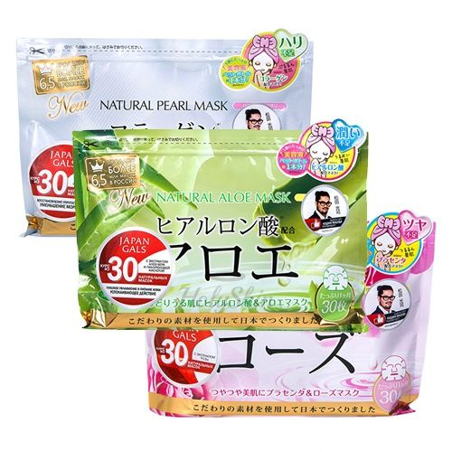 Тканевая маска для лица Japan Gals Natural Mask 30pcs