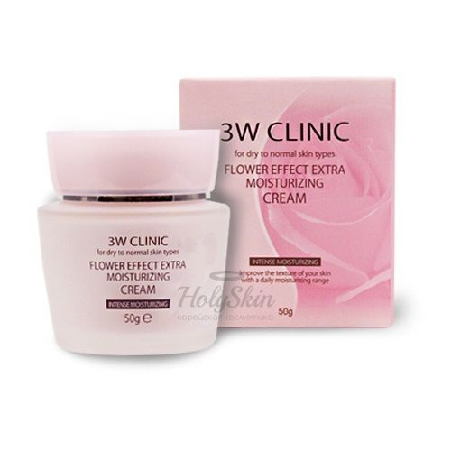 Крем для лица с цветочными экстрактами 3W Clinic Flower Effect Extra Moisture Cream