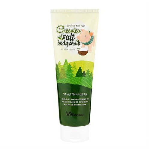Скраб для тела с зеленым чаем и морской солью Elizavecca Greentea Salt Body Scrub