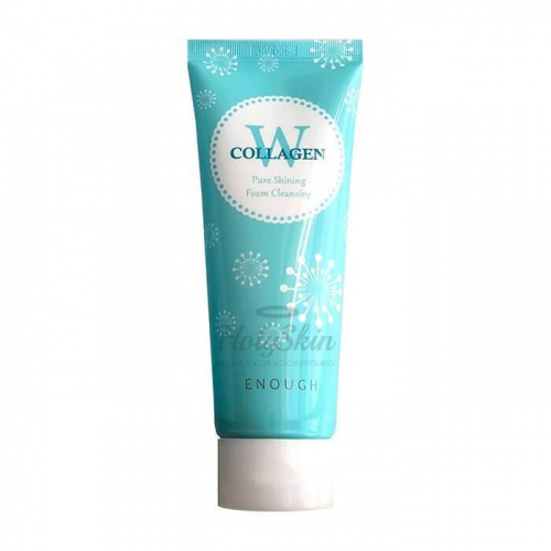 Очищающая пенка для умывания Enough W Collagen Pure Shining Foam Cleansing