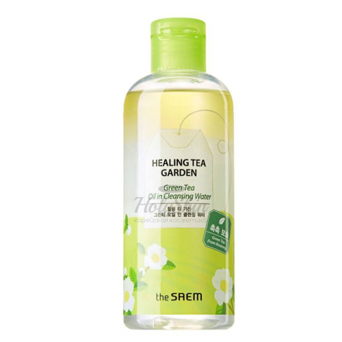 Освежающая очищающая вода The Saem Healing Tea Garden Green Tea Oil In Cleansing Water