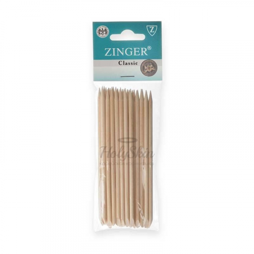 Деревянные палочки для маникюра Zinger Набор деревянных палочек 12 см 30 шт овальная форма лопатки IG-12SL-30