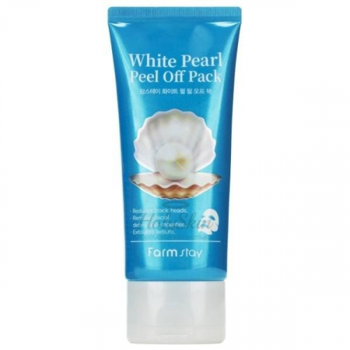 Очищающая маска пленка с экстрактом жемчуга Farmstay White Pearl Peel Off Pack