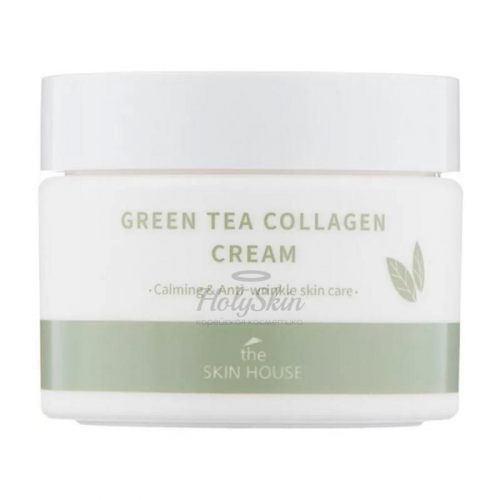 Успокаивающий крем на основе коллагена и зеленого чая The Skin House Green Tea Collagen Cream