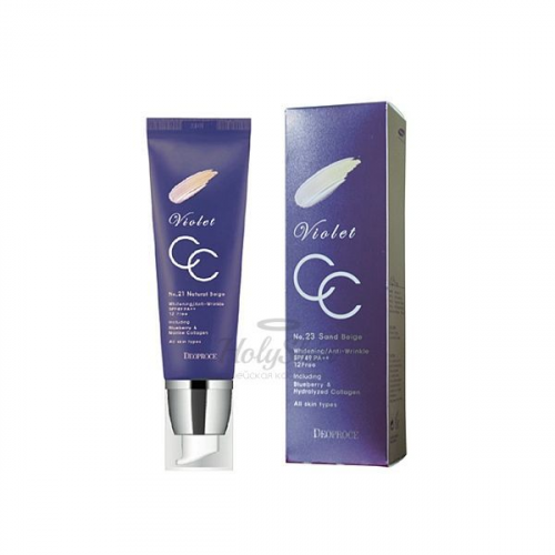 СС крем для любого типа кожи Deoproce Violet CC Cream