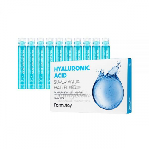 Интенсивно увлажняющий филлер для волос Farmstay Hyaluronic Acid Super Aqua Hair Filler