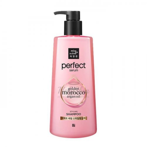 Питательный шампунь для повреждённых волос Mise En Scene Perfect Serum Styling Shampoo Golden Morocco Argan Oil