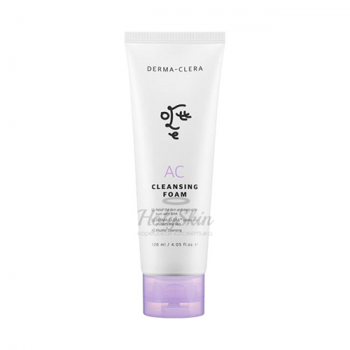 Успокаивающая пенка для умывания с экстрактом ластовня Ottie Derma Clera AC Cleansing Foam