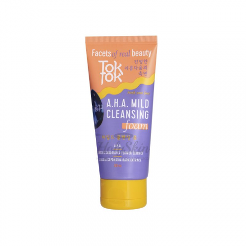 Мягкая очищающая пенка для умывания с AHA кислотами TokTok AHA Mild Cleansing Foam