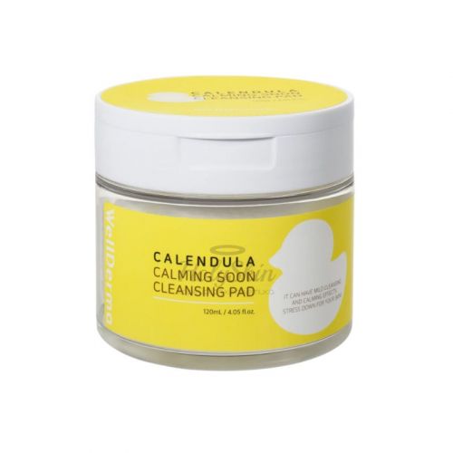 Подушечки косметические пропитанные тоником WellDerma Calendula Calming Soon Cleansing Pad
