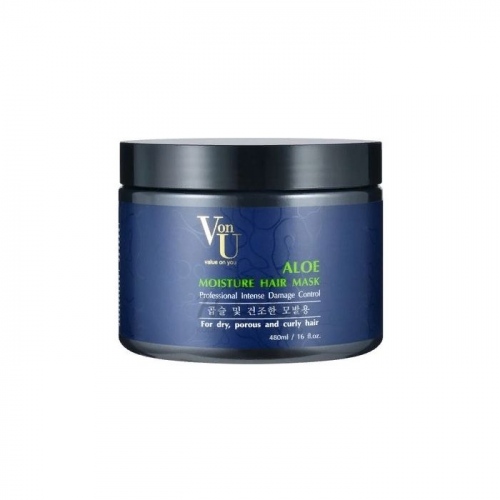 Увлажняющая маска для волос с алое вера Von-U Aloe Moisture Hair Mask