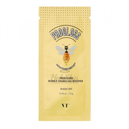 Кислородная маска-пенка для лица с золотом и мёдом VT Cosmetic Progloss Bubble Sparkling Booster