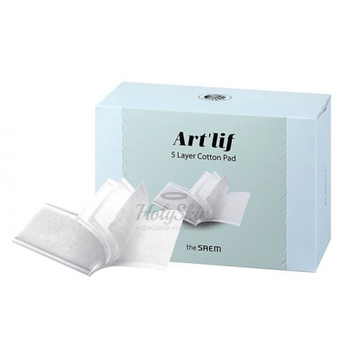 Хлопковые ватные диски для лица The Saem Art'Lif 5 Layer Cotton Pad