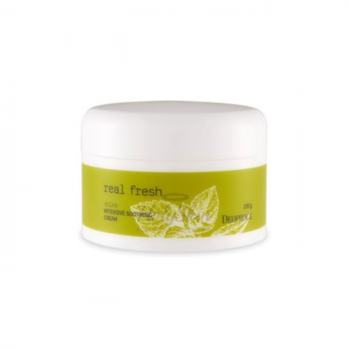Крем для проблемной и чувствительной кожи лица Deoproce Real Fresh Vegan Intensive Soothing Cream