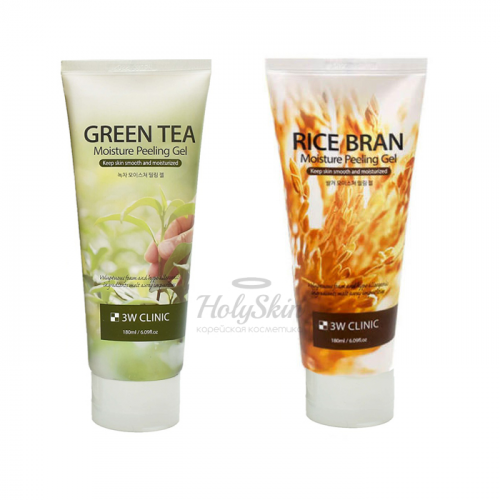 Пилинг-скатка для лица с растительными экстрактами 3W Clinic Moisture Peeling Gel