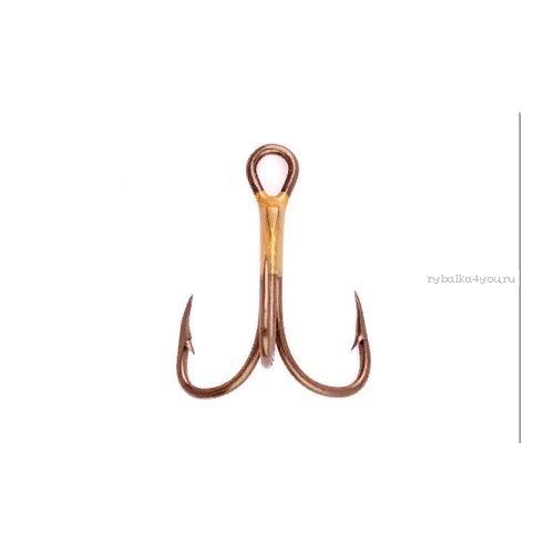 Тройной крючок Eagle Claw 974 Bronze 2x Strong (упаковка 10 шт)