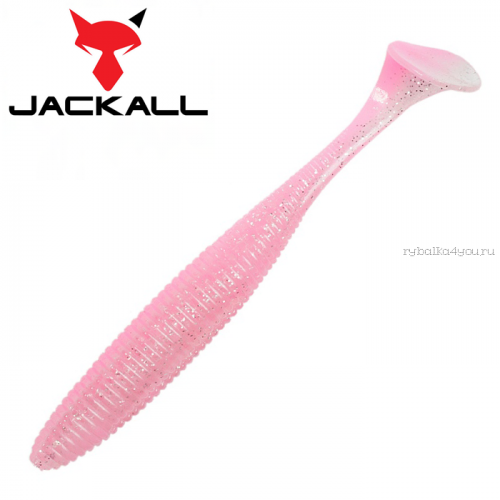 Мягкая приманка Jackall Rhythm Wave 3,8" / упаковка 7 шт / цвет: pink silver flake