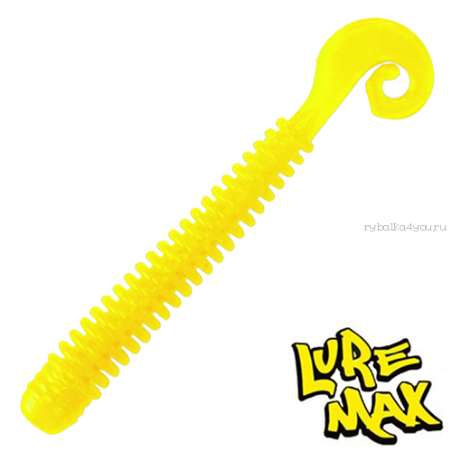 Мягкие приманки LureMax Cheeky Worm 2,5'' 63 мм / упаковка 10 шт / цвет: LSCW25-001 Chartreuse