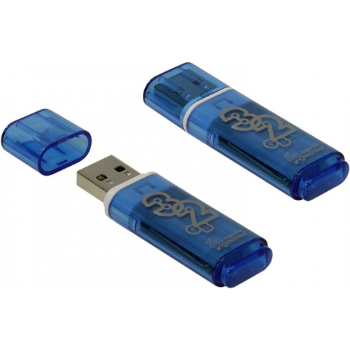 Usb-флешка SmartBuy Glossy 32GB (RTL), голубая SB32GBGS-B