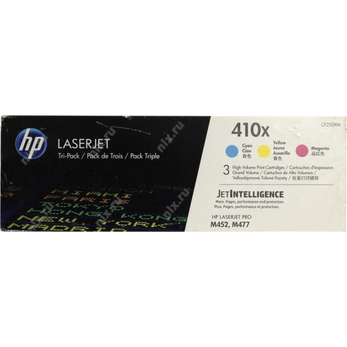 Картридж для принтера HP №410X CF252XM, Голубой/Пурпурный/Желтый