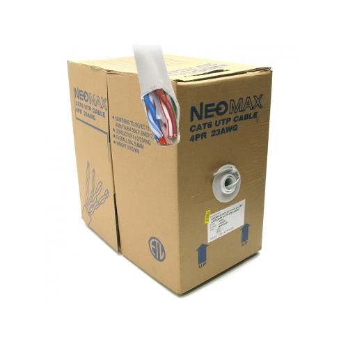 Кабель нарезной витая пара NeoMax (NM10601), Белый
