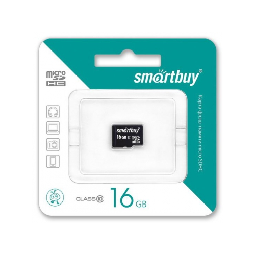 Карта памяти SmartBuy microSDHC Class 10 16GB SB16GBSDCL10-00