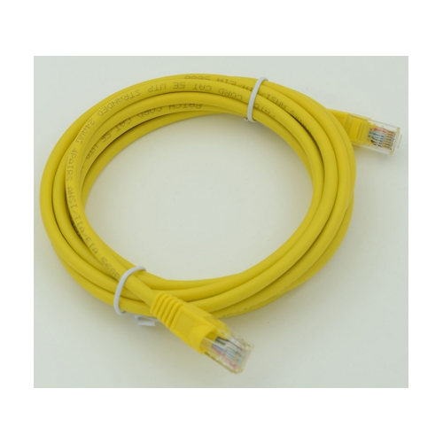 Кабель-переходник LAN (патчкорд) No-name cat5E (3м), желтый