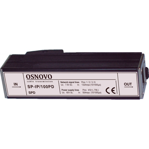 Аксессуар для системы видеонаблюдения Osnovo Грозозащита SP-IP/100PD