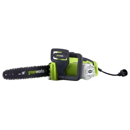 Пила цепная электрическая Greenworks GCS1840, зеленая