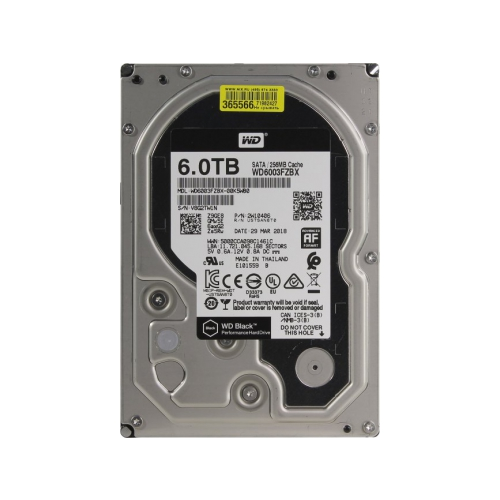 Жесткий диск Western-Digital HDD Black 6 TB (WD6003FZBX), 7200 rpm, 256 Mb