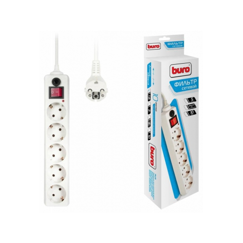 Сетевой фильтр BURO 500SH-1.8-W White